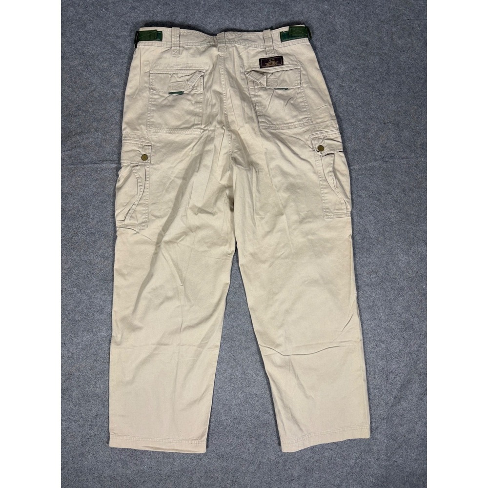 WWII Vintage Mens Khaki Cargo Pants 100% Cotton Tan 40R - Picture 10 of 11